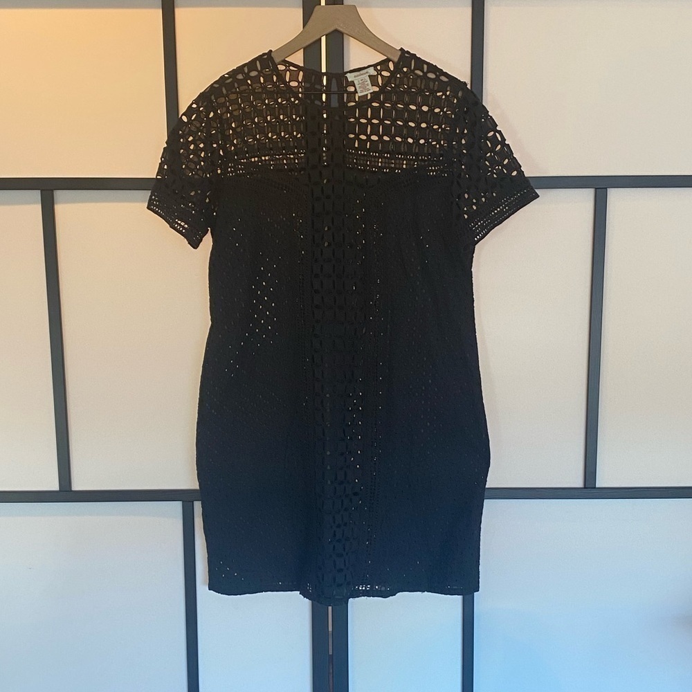 Sundance black eyelet swim cover up‎ dress. Size 16